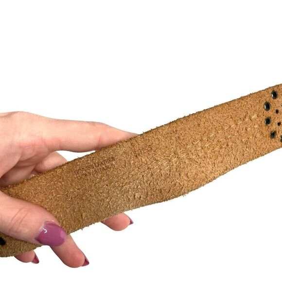 AE American Eagle leather studded belt sz‎ M western boho - Picture 6 of 8